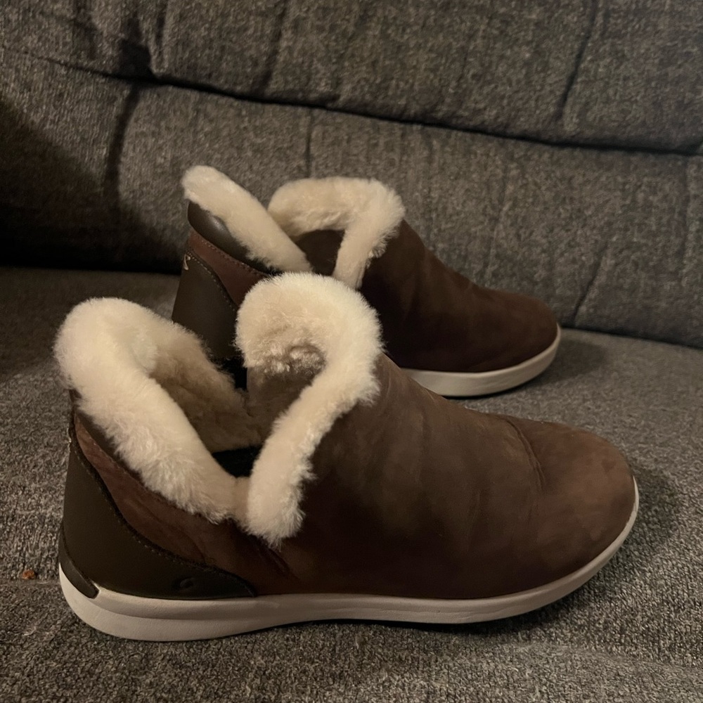 OLUKAI Malua Hulu Women's Boot, Soft & Comfortable Waterproof Nubuck Leather